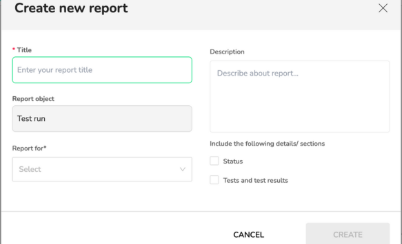 Create Report